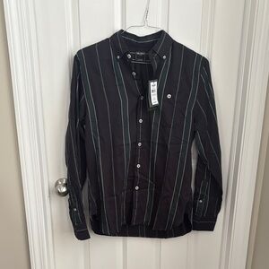 Todd Snyder Button Down Green Bold Stripe Tailored Fit Men’s Small